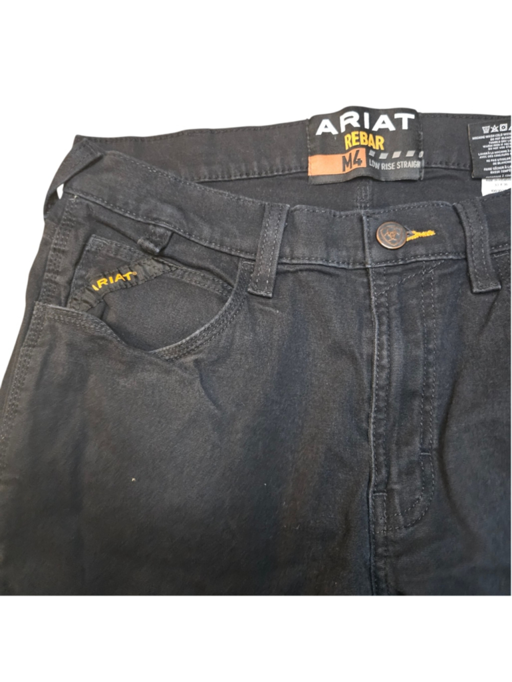 Ariat 33x36 Black M4 Straight Work Pants - Picture 4 of 8